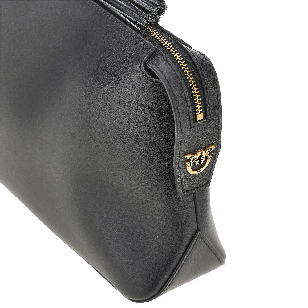 leather pouch with tassel