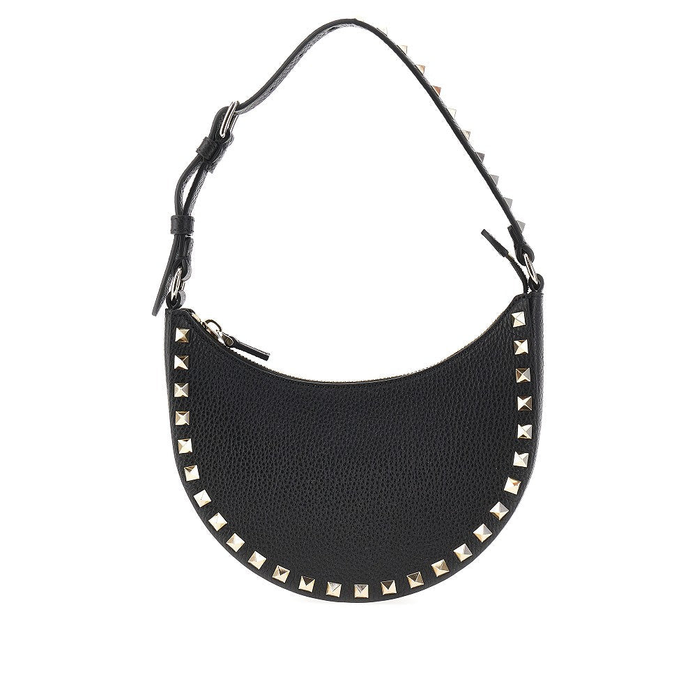 VALENTINO GARAVANI OS grain leather mini rockstud hobo bag