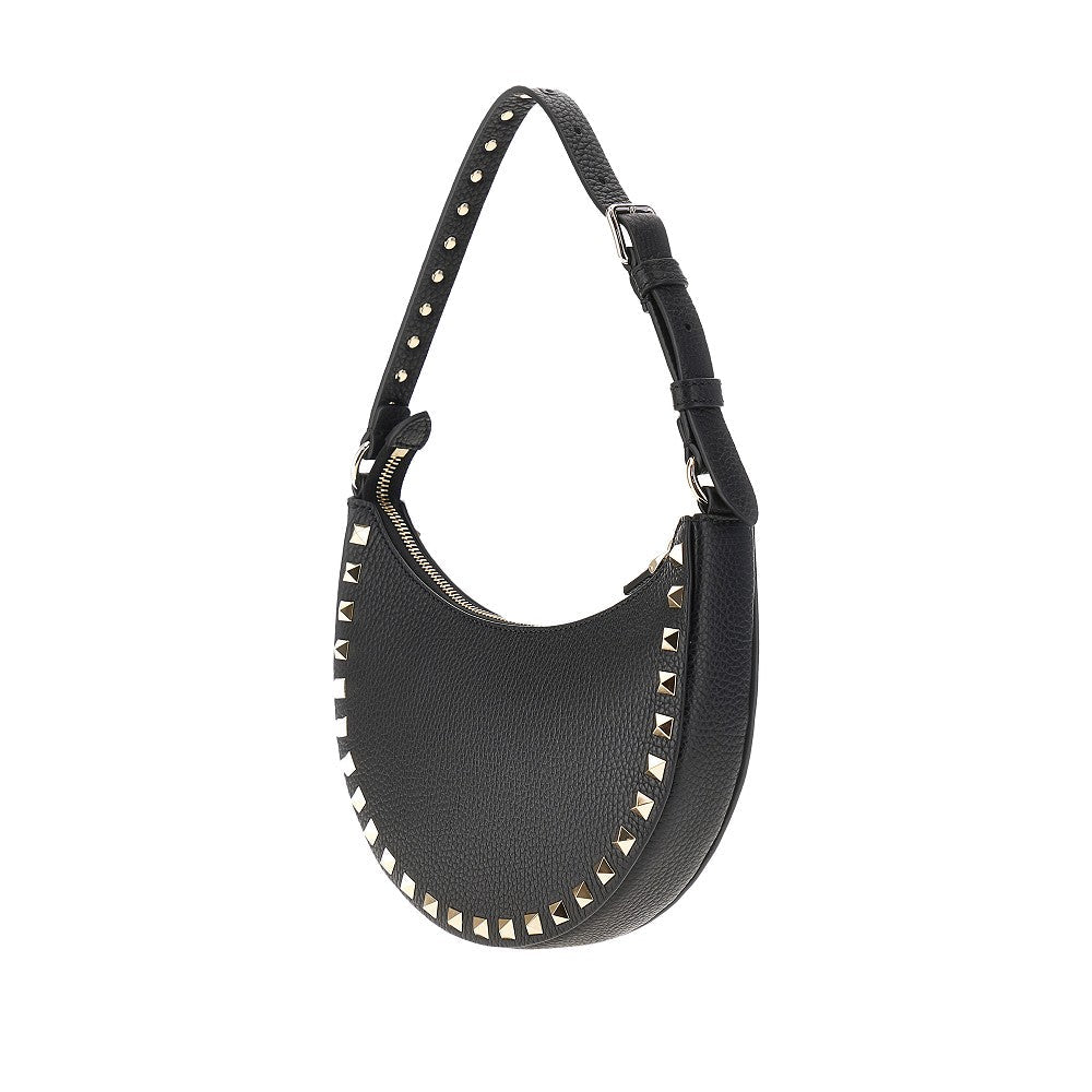 VALENTINO GARAVANI OS grain leather mini rockstud hobo bag