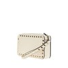 rockstud grained leather pouch