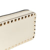 rockstud grained leather pouch