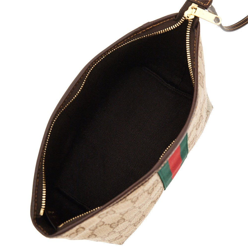 gg fabric small pouch with web ribbon