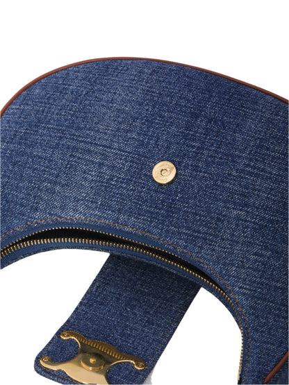 Ava Medium Denim Shoulder Bag