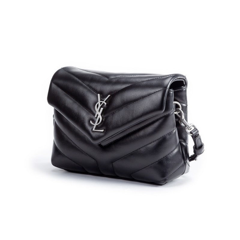 Loulou Toy Black Leather Shoulder Bag