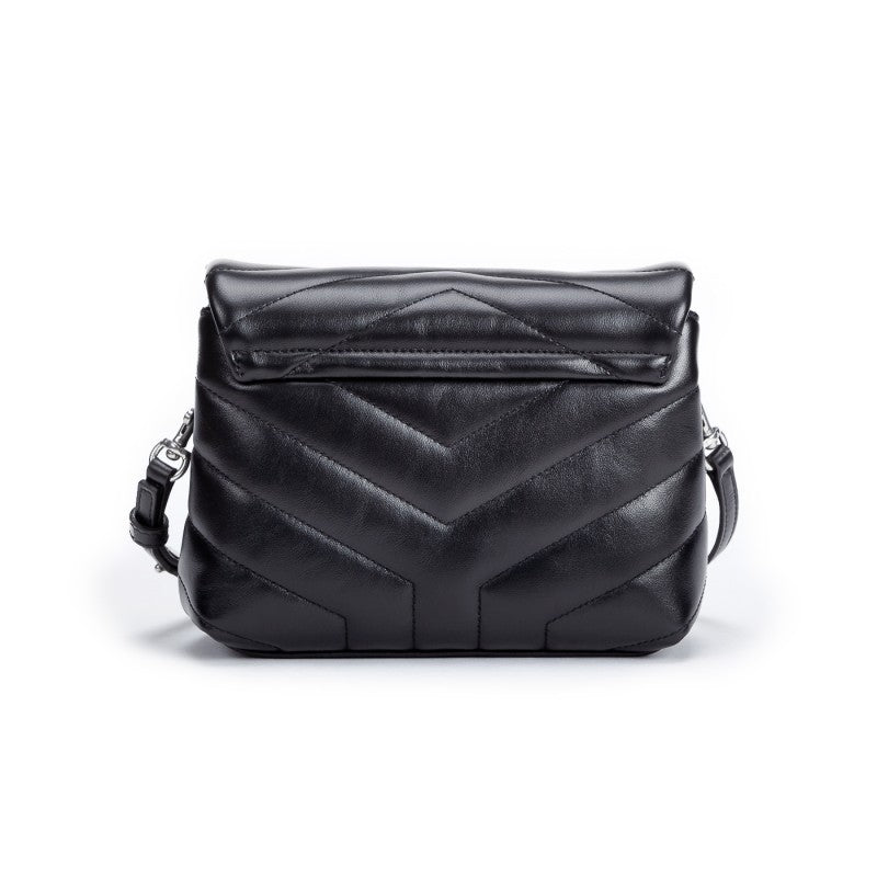 Loulou Toy Black Leather Shoulder Bag