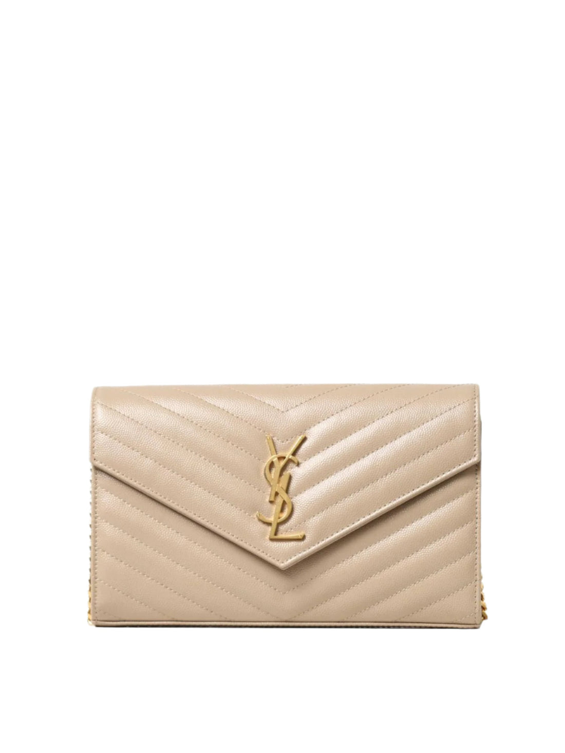 SAINT LAURENT Large Cassandre Matelasse Chain Wallet