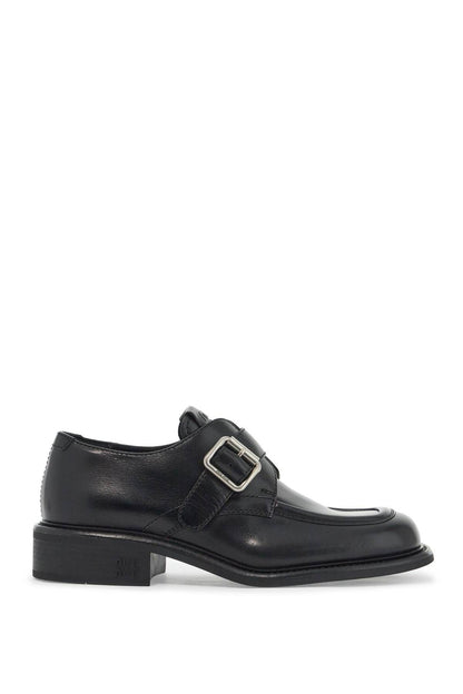 Miu Miu Smooth Leather Monk Strap Shoes In 9 