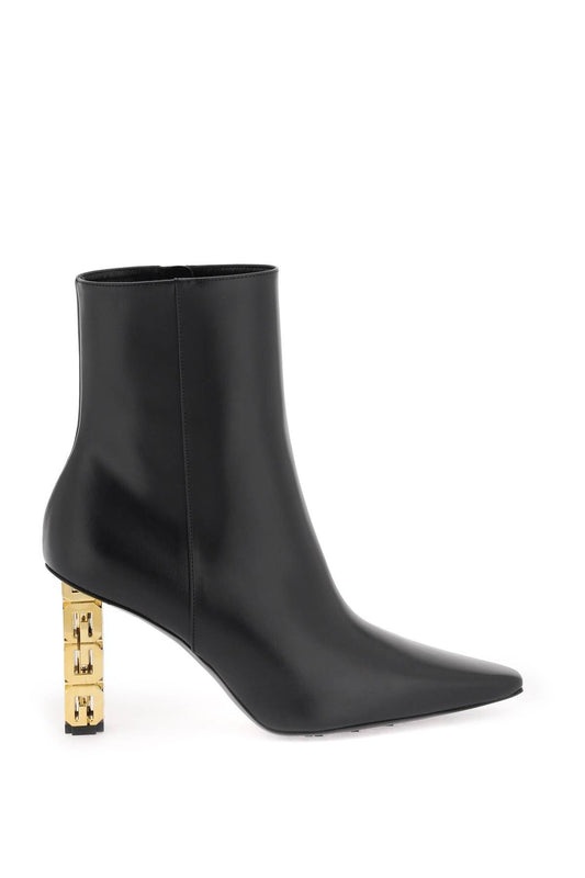 Givenchy G Cube Heel Leather Ankle Boots 