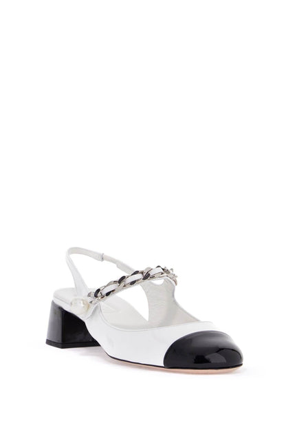 Two-tone Patent Leather Slingback D