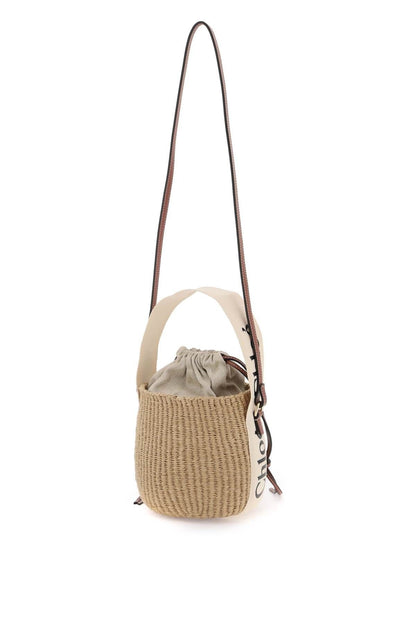 Woody Small Raffia Basket Bag